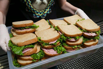 Summer Lunch Tray of Sandwiches