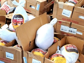 Boxes of Turkey Donations