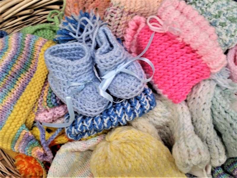 Hand-knitted Newborn Bag Items
