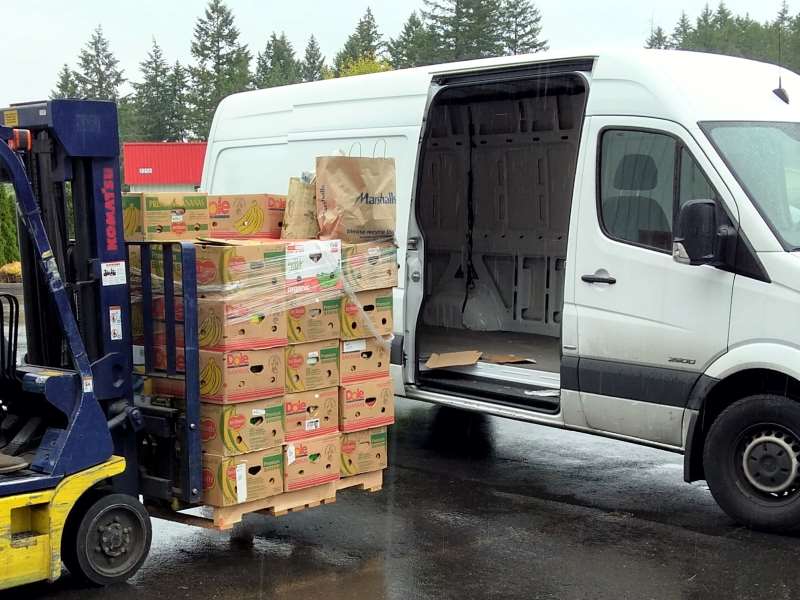 Loading Food Into Van for Delivery