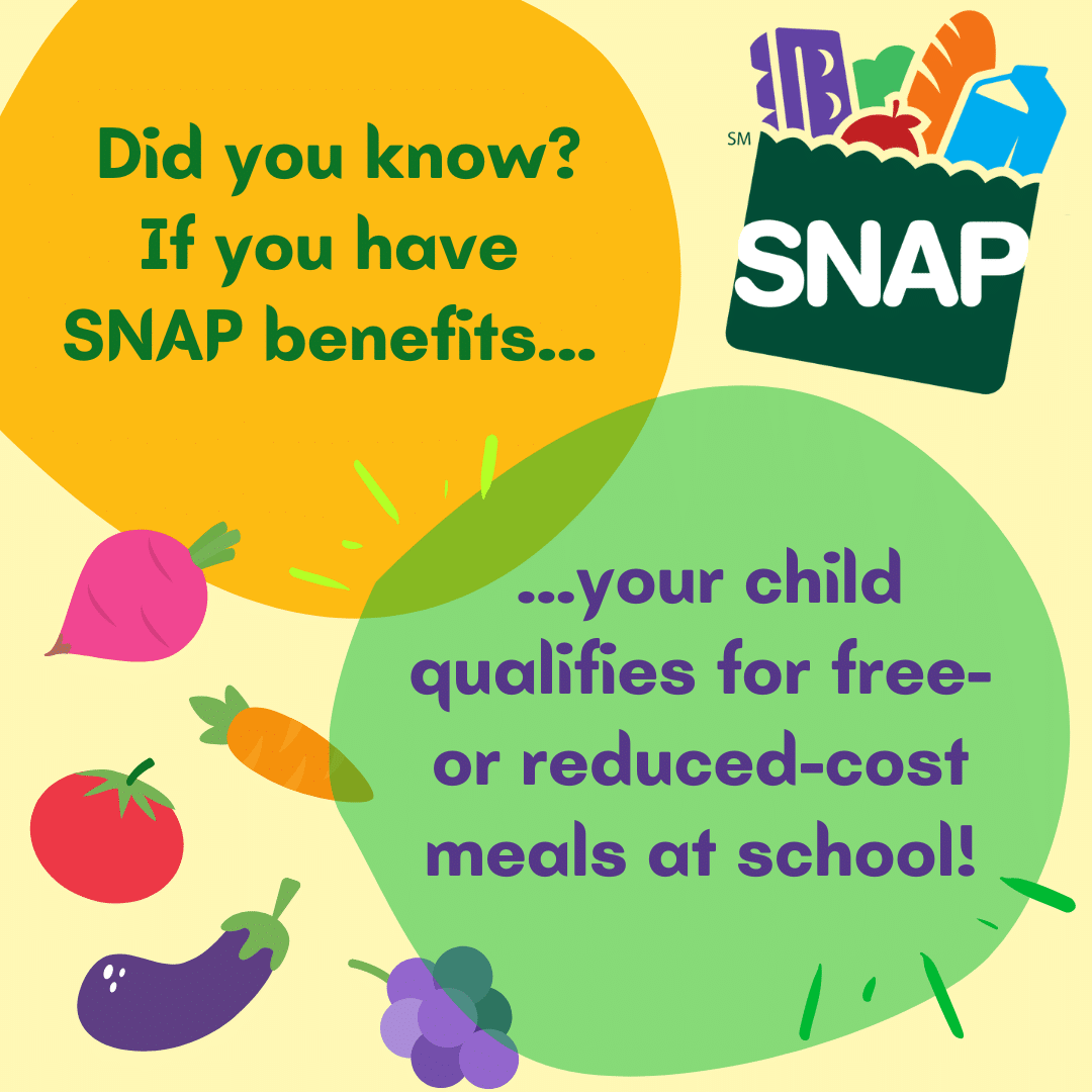 SNAP Benefits and School Lunch Benefits Graphic