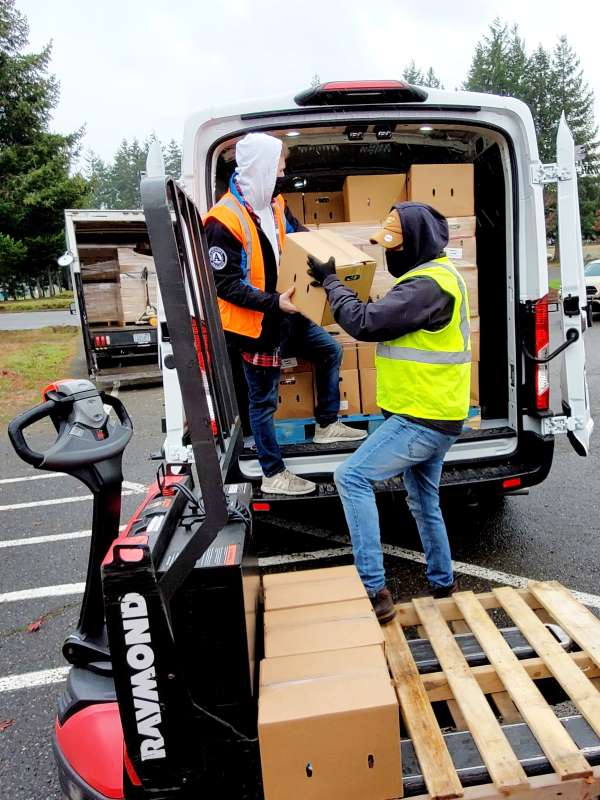 Unloading Turkey Donations