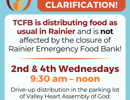 Rainier Satellite Food Distributions Continue as Usual