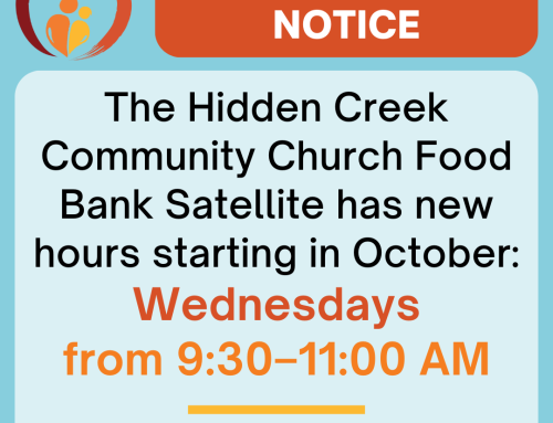 Hidden Creek Community Church Satellite Service Change!