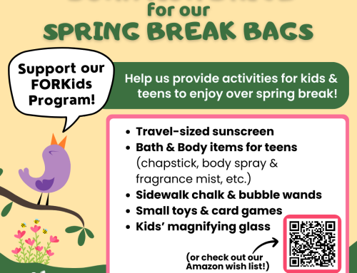 Activities for Kids and Teens During Spring Break — Donations Still Needed!