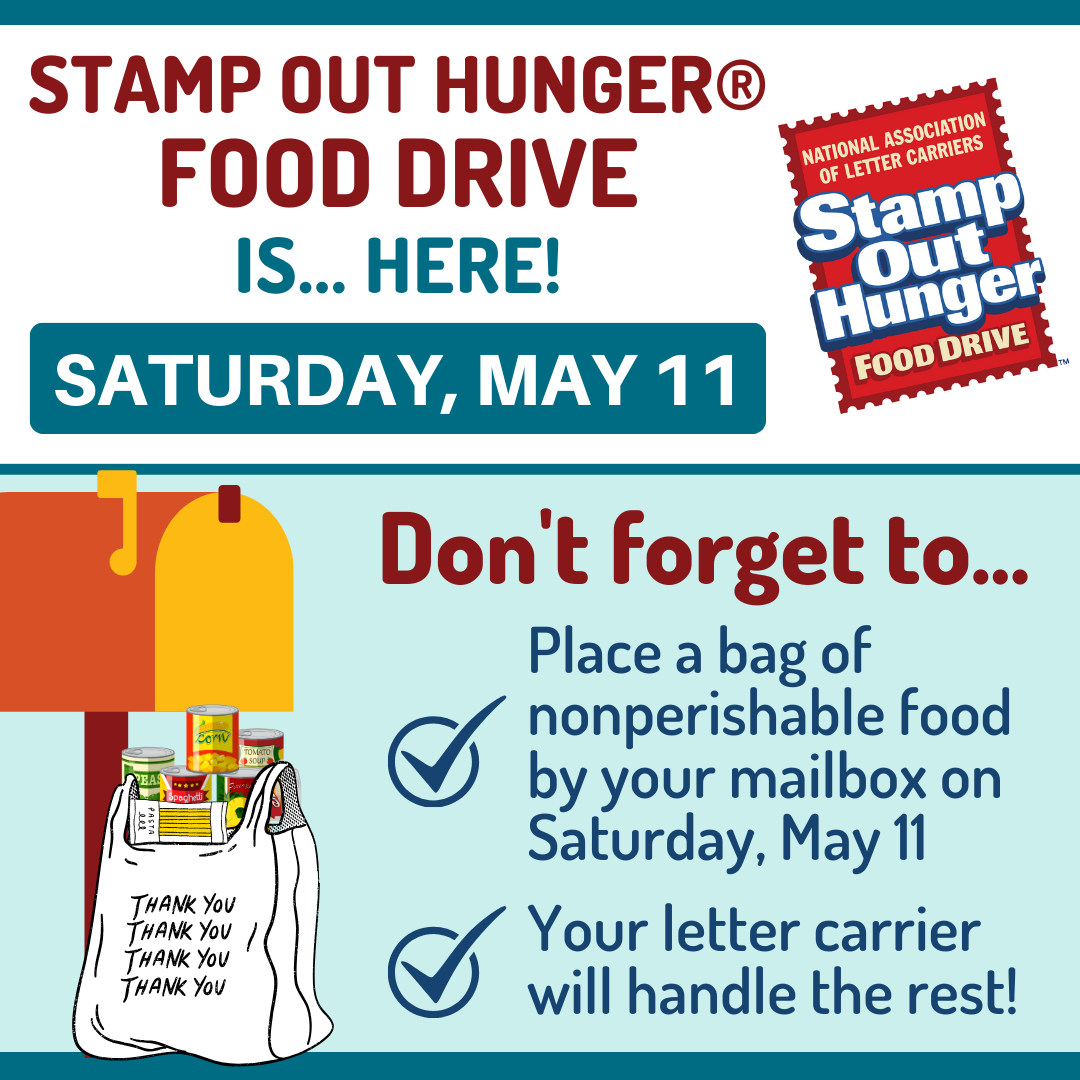 Last Day Stamp Out Hunger Food Drive 2024