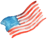 Memorial Day flag graphic