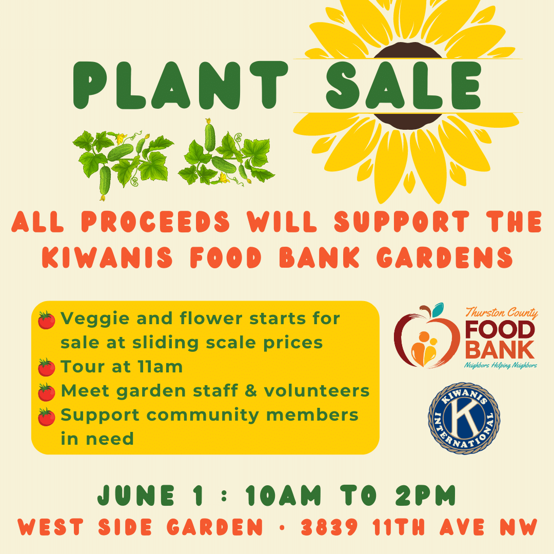Olympia Kiwanis Gardens Plant Sale June 1 2024