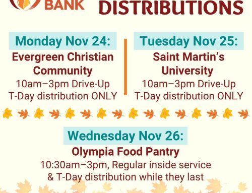 THANKSGIVING DISTRIBUTIONS are November 24th–26th!
