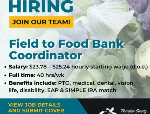 We Are Hiring — Field to Food Bank Coordinator