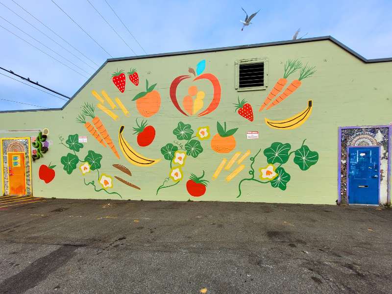 Fern Tallos Mural at Our Olympia Food Pantry