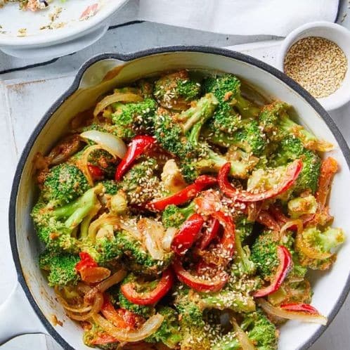 Sautéed Broccoli with Peanut Sauce Image Sautéed Broccoli with Peanut Sauce Image
