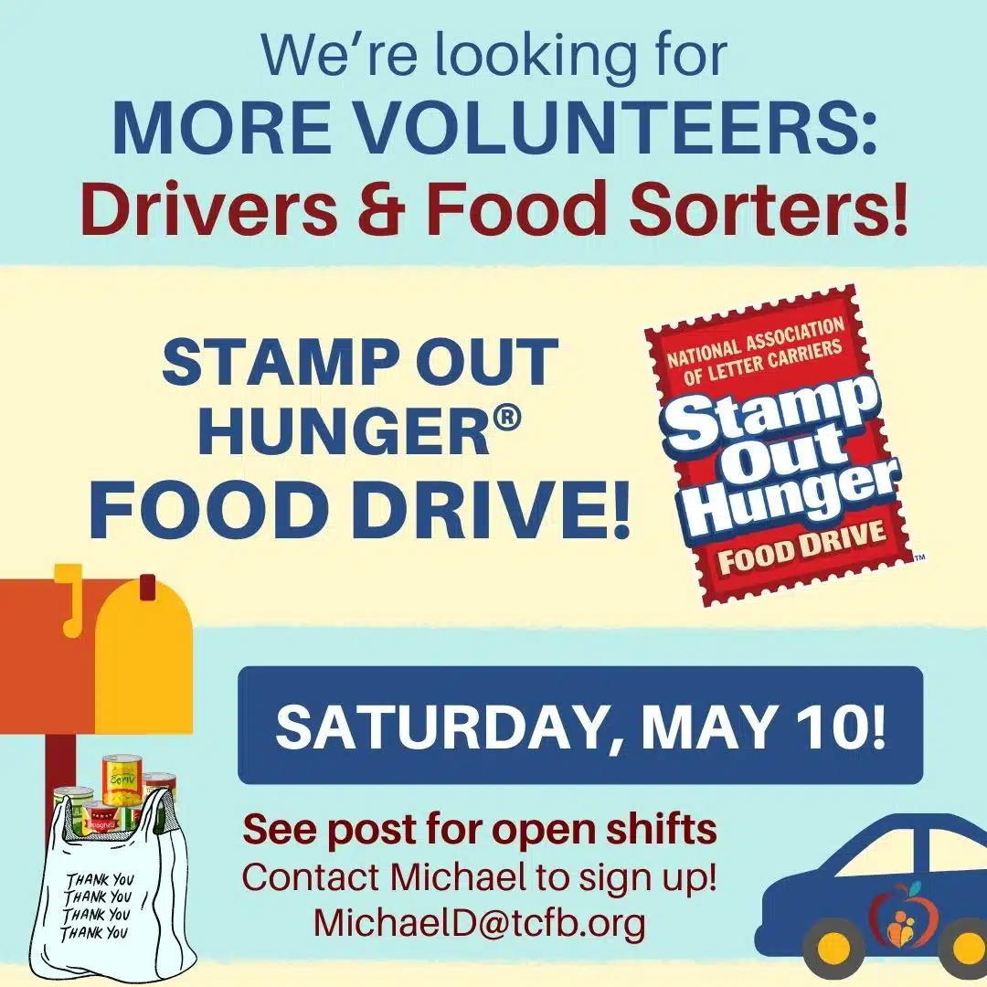 Need Volunteers Stamp Out Hunger Food Drive 2025