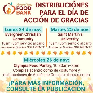 2025 Thanksgiving Schedule-Spanish