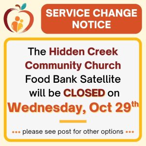 Hidden Creek Satellite Closed Oct 29 Hidden Creek Satellite Closed Oct 29