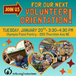 TCFB Volunteer Orientation Olympia (1) TCFB Volunteer Orientation Olympia Jan 20