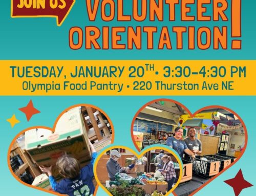 Volunteer Orientation is Tuesday, January 20th!