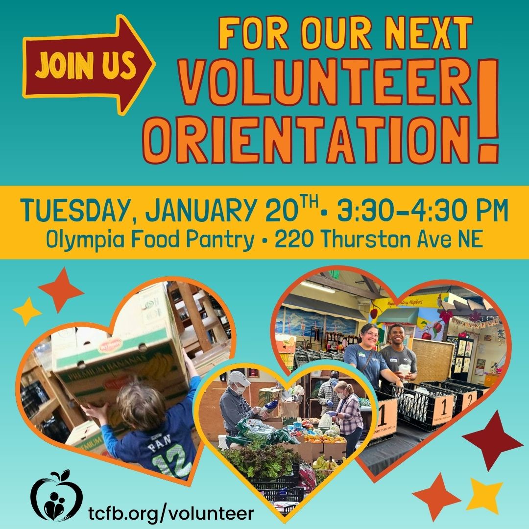 TCFB Volunteer Orientation Olympia Jan 20